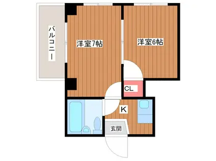 サンシャインMKM東小橋(2K/7階)の間取り写真