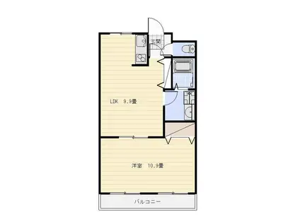 ピア・ビアン(1LDK/1階)の間取り写真