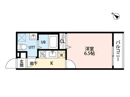 レオーネ南柏(1K/2階)の間取り写真