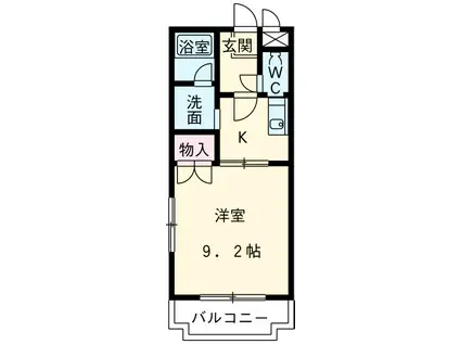 エール白須賀(ワンルーム/2階)の間取り写真