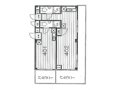 ハウザス小日向マンション(ワンルーム/4階)の間取り写真