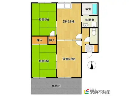 コスモハイツ柳瀬(3DK/2階)の間取り写真