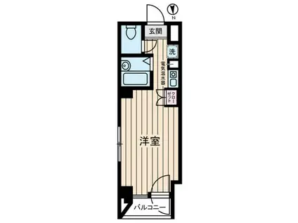 宮崎ビル(ワンルーム/3階)の間取り写真