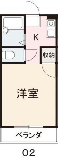 コート扇町II(1K/3階)の間取り写真