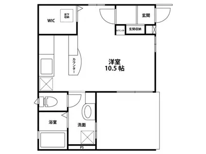 アーバンコート沙羅(ワンルーム/1階)の間取り写真