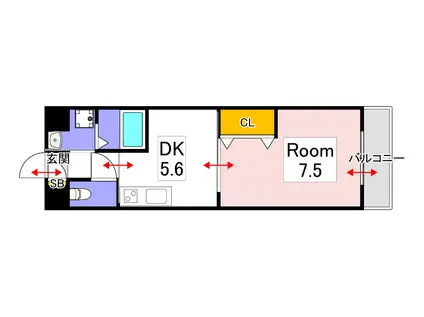 アトーレ野田(1DK/3階)の間取り写真