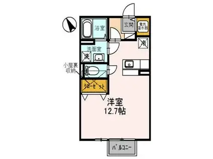 グランマーシーマサノ(ワンルーム/1階)の間取り写真