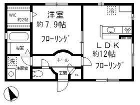 タカホアパートメント(1LDK/1階)の間取り写真