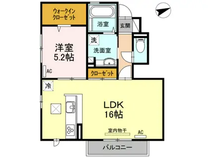 パストラル(1LDK/1階)の間取り写真