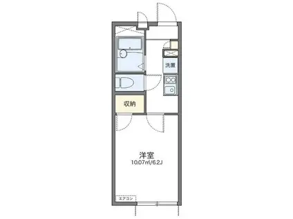 レオパレスヴィラ グラツィア(1K/1階)の間取り写真