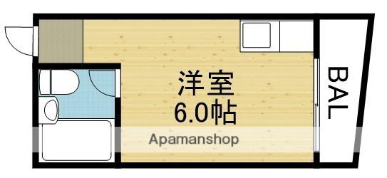 ビスタ加美(ワンルーム/4階)の間取り写真
