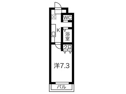 A・CITY東岸(1K/3階)の間取り写真