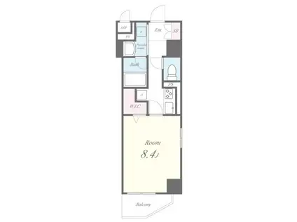 テ レジャンデール護国寺ウエスト(1K/5階)の間取り写真