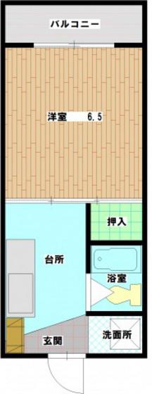 MSビル 南竹屋(1K/4階)の間取り写真