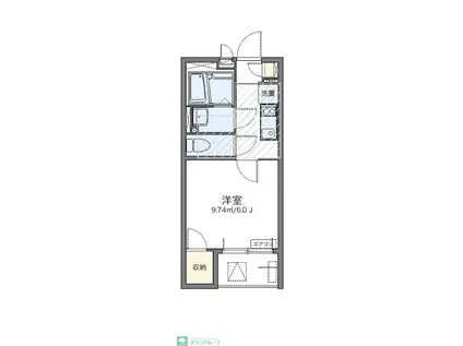 レオネクストエスペランサ扇大橋(1K/2階)の間取り写真