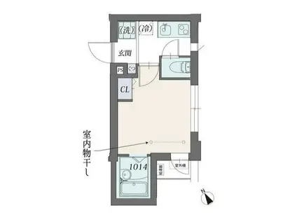 クリスタルコート新江古田(1K/2階)の間取り写真