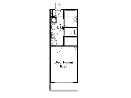 ベルドミール(1K/3階)の間取り写真