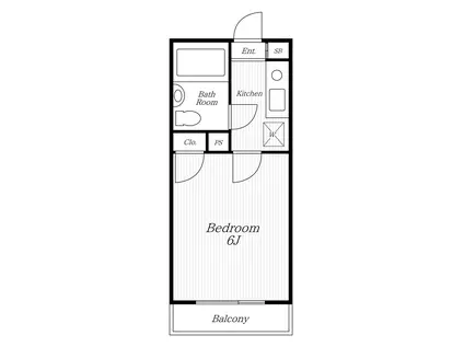 エマーユ東川口(1K/4階)の間取り写真