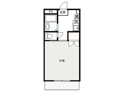 メゾン中島(1K/2階)の間取り写真