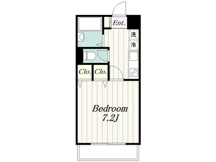 エール湘南台(1K/3階)の間取り写真