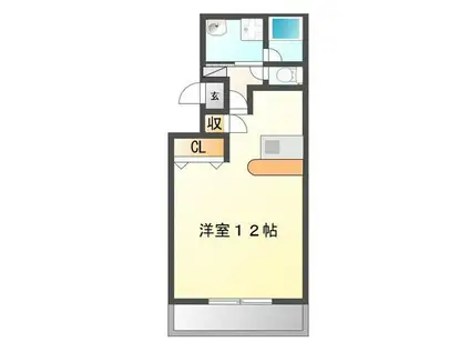 ミヅホマンション(1K/1階)の間取り写真