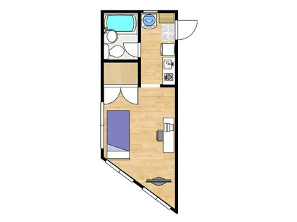 ホワイトビル(1K/4階)の間取り写真