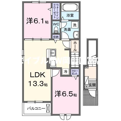 リベルタ71 I(2LDK/2階)の間取り写真