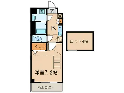 シャインコート神戸(1K/3階)の間取り写真