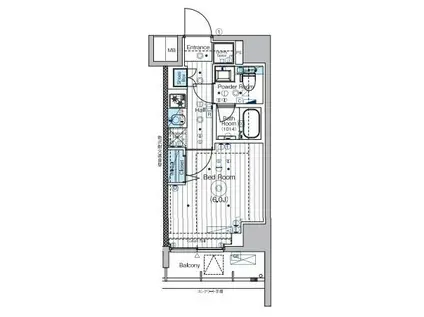 MAXIV横濱吉野町TRE(1K/1階)の間取り写真