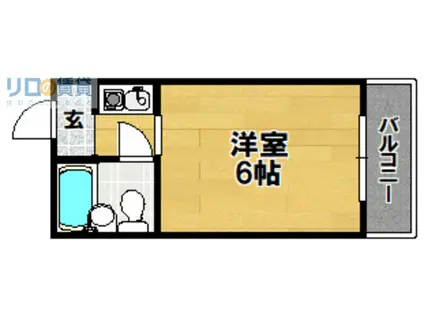 有明ハイツ(1K/6階)の間取り写真