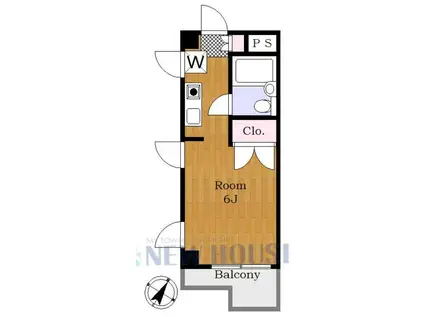 林ビル(ワンルーム/3階)の間取り写真