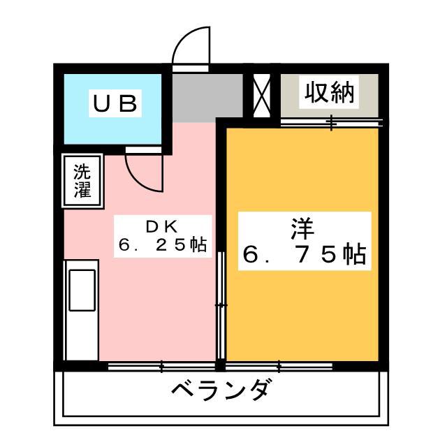 MOマンション(1DK/1階)の間取り写真