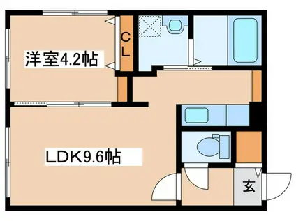 AMINAS T15(1LDK/3階)の間取り写真