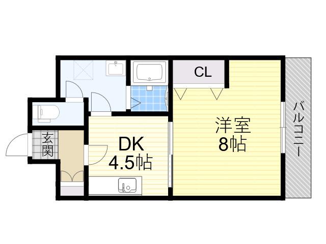 メゾンドハロー(1DK/5階)の間取り写真