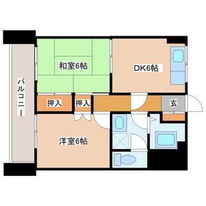 宮町ハイツ(2DK/3階)の間取り写真