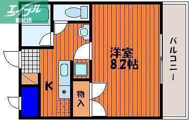 MSDハイツ(1K/1階)の間取り写真