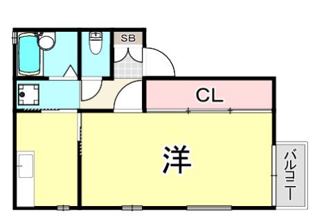 クライネ・ブルーメ(1K/1階)の間取り写真