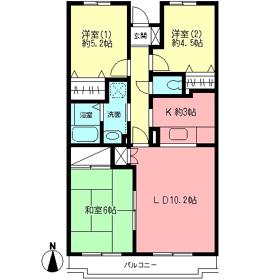 ユアーズホーム舞岡(3LDK/1階)の間取り写真