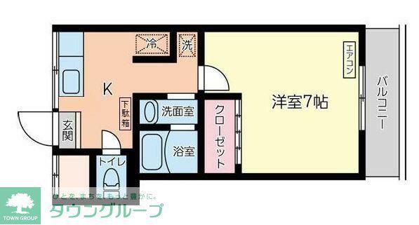 チヨダマンション(1K/3階)の間取り写真