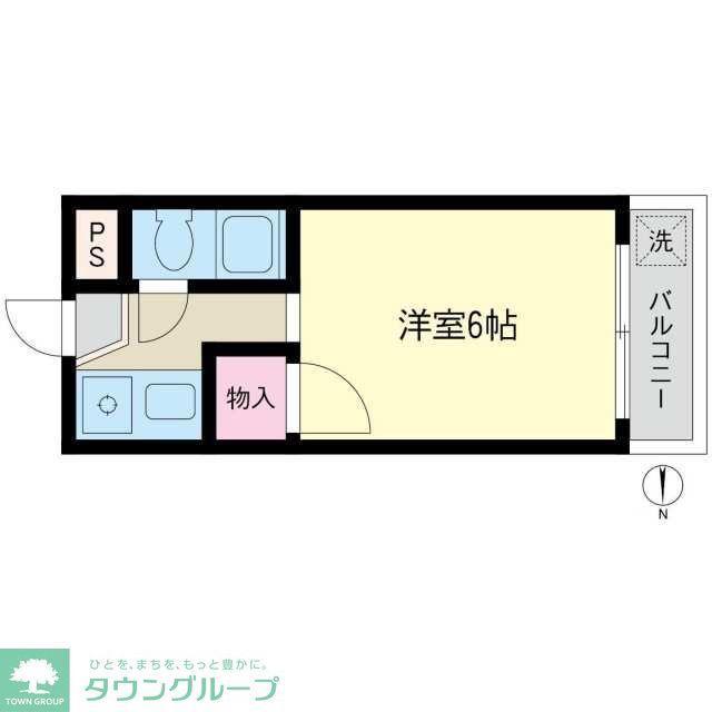 ヒルスミキ辻堂(ワンルーム/2階)の間取り写真