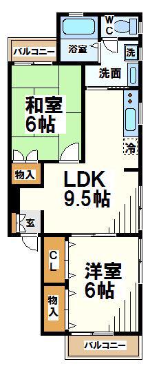 鈴木アパート 当店限定物件(2LDK/2階)の間取り写真