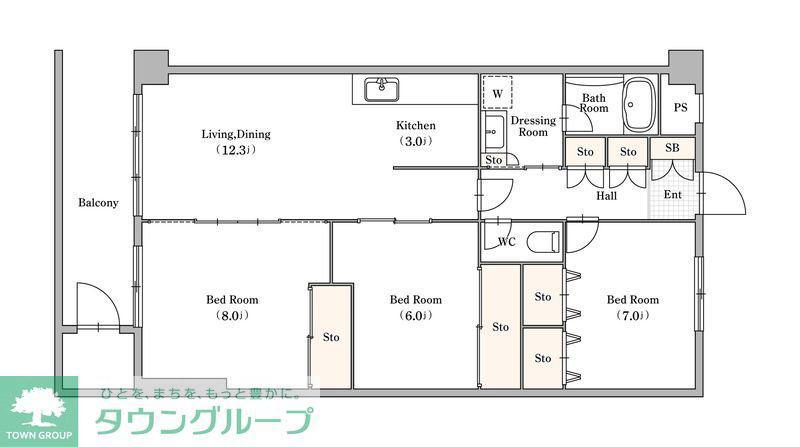 PLENDY浦和別所(3LDK/4階)の間取り写真