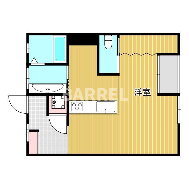 神吉マンション(ワンルーム/3階)の間取り写真