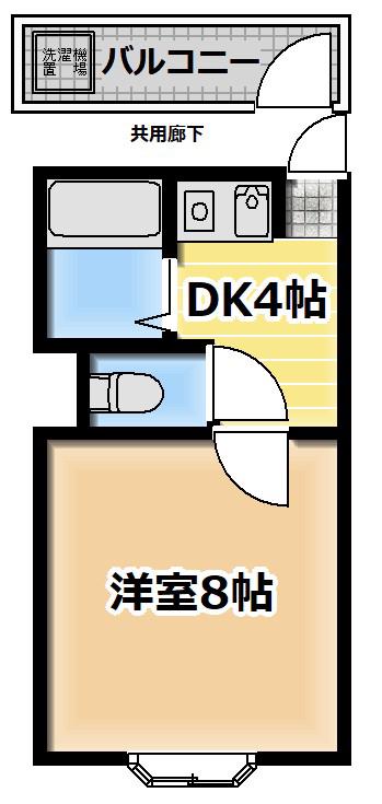 オーナーズ鉢塚(1DK/5階)の間取り写真