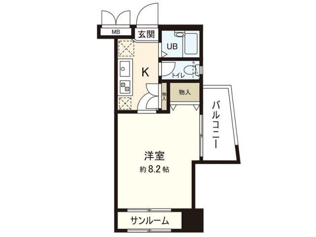 K2宮町ビル(1K/2階)の間取り写真