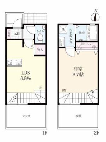 プレミアム大財(1LDK/1階)の間取り写真
