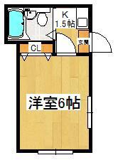 ケントピア本中山B棟(1K/2階)の間取り写真