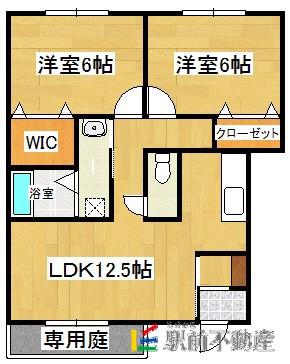 パナシックス(2LDK/1階)の間取り写真