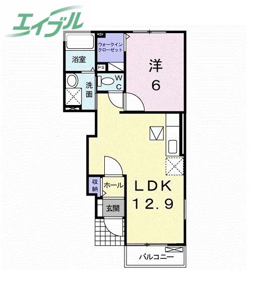 フォレスタ(1LDK/1階)の間取り写真