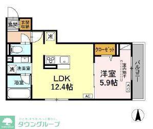 D-PRECIOUS深大寺東町(1LDK/3階)の間取り写真